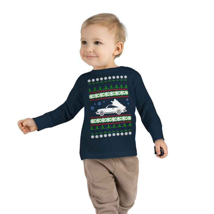 Porsche 911 turbo 930 Ugly Christmas Sweater (long sleeve t-shirt) Toddler