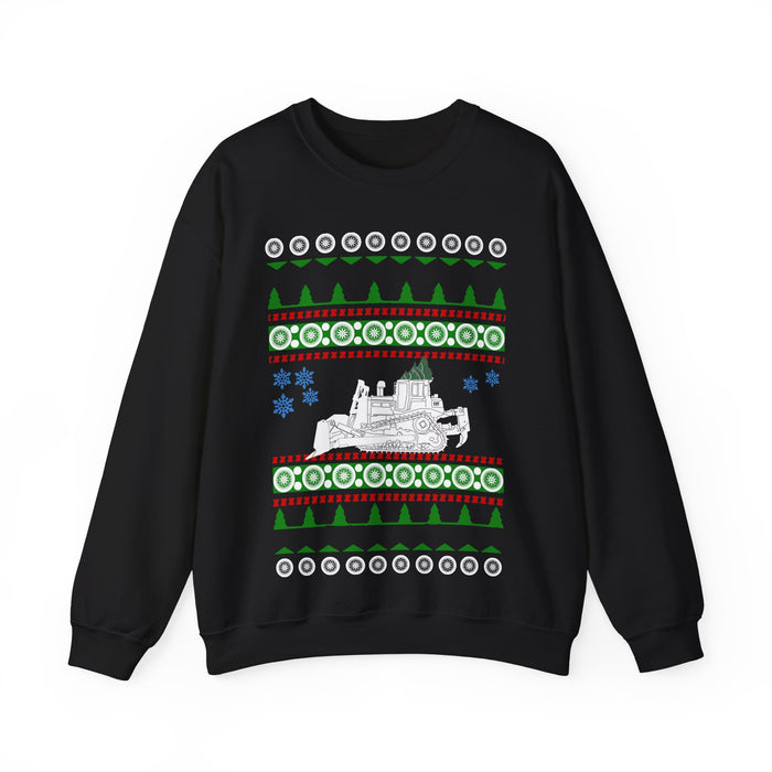 Bull Dozer like a D8 ugly christmas sweater for european customers only (prints and ships from within Europe)