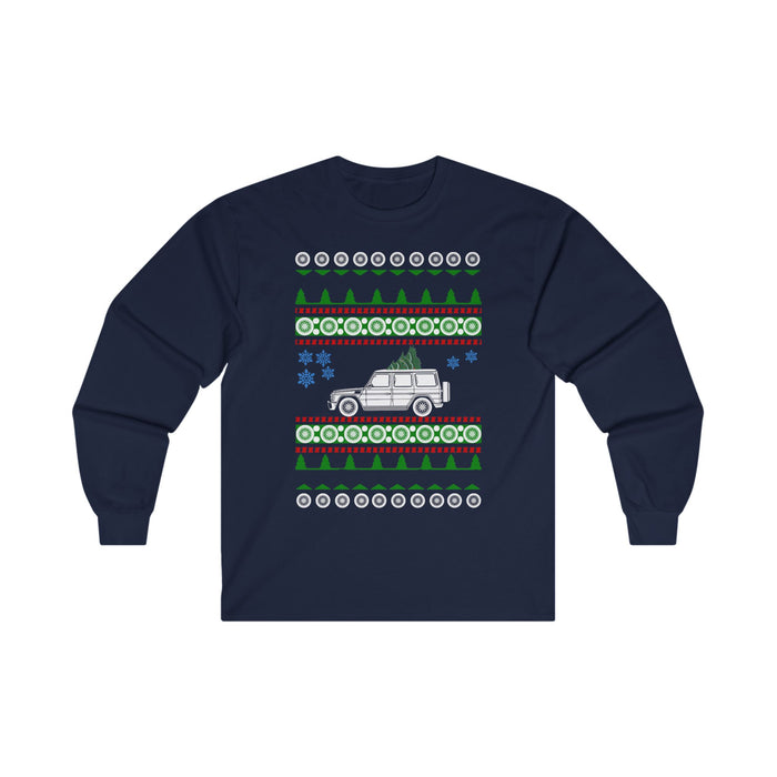 Mercedes G-wagon G-500 Ugly Christmas "sweater" long sleeve t-shirt for European customers ONLY (prints and ships from Germany)