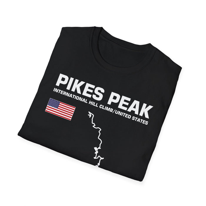 Track Outline Pike's Peak Hill Climb T-shirt (for European Customers ONLY--This product prints and ships from within Germany)