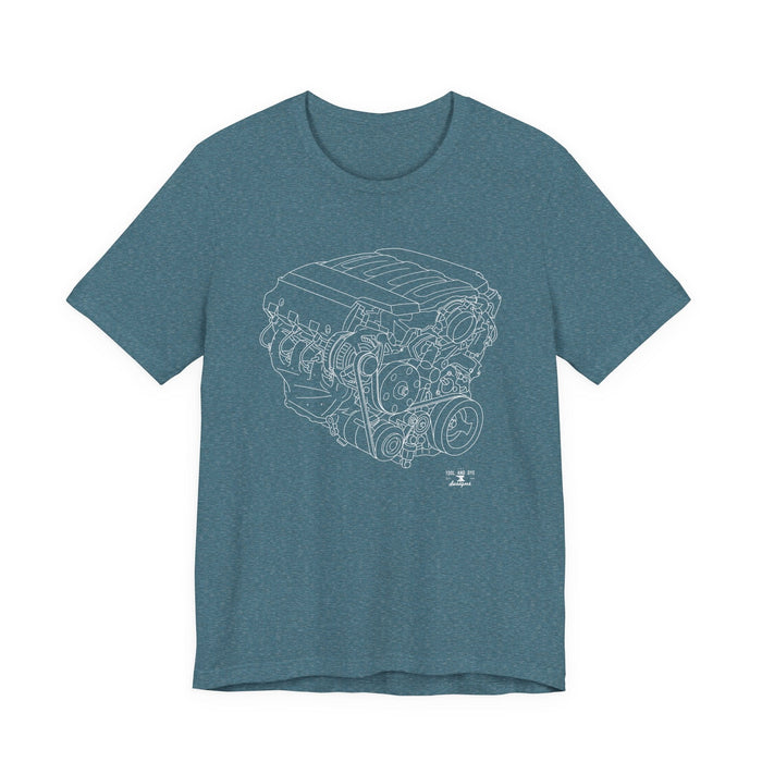 V8 Engine Outline T-Shirt — LT1 V8 Tee--for customers in Australia or New Zealand ONLY---Prints and ships from Australia