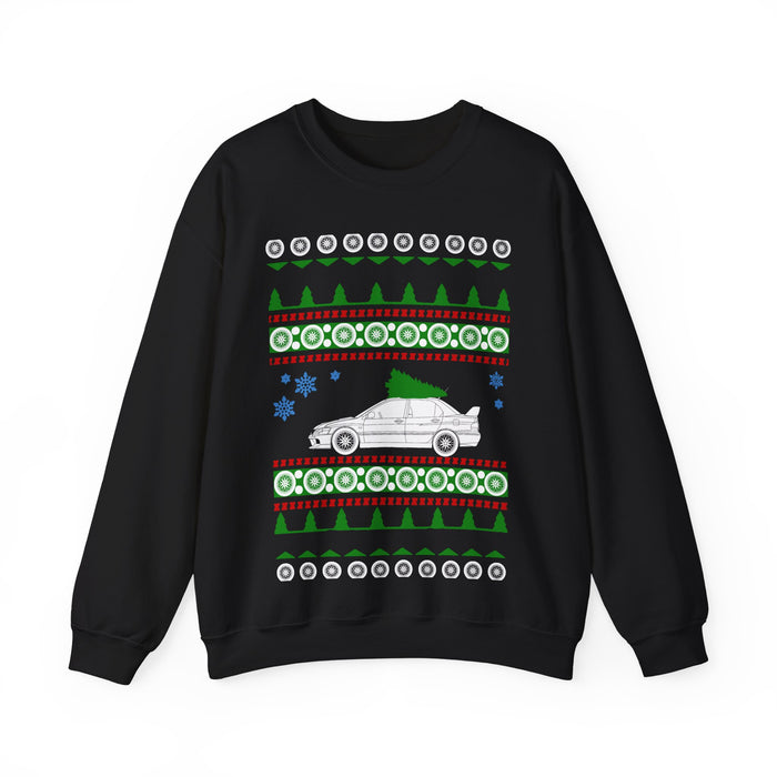 Mitsubishi Lancer Evo IX ugly christmas jumper sweater for European customers ONLY-- Prints and ships from within Europe