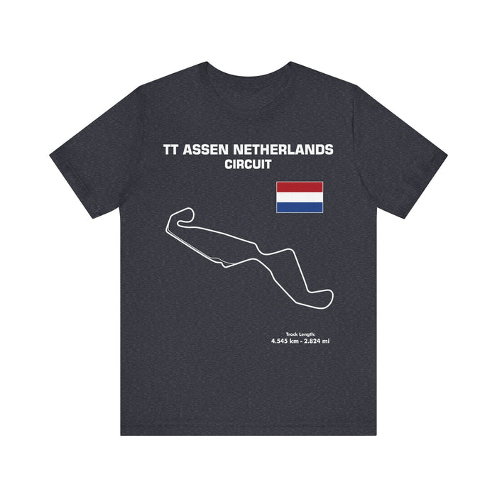TT Assen Circuit Track Outline t-shirt for European Customers ONLY--Prints and ships from within Europe v2