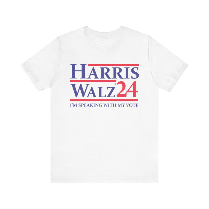 Harris Walz 2024 I'm Speaking With My Vote T-shirt