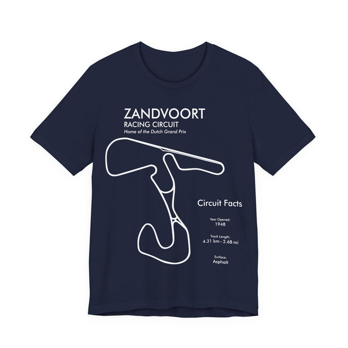 Zandvoort Circuit Outline Tee — Race Track Map T-Shirt -- For UK Customers ONLY--Prints and ships from within the UK
