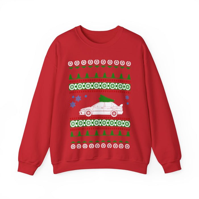 Mitsubishi Lancer Evo IX ugly christmas jumper sweater for European customers ONLY-- Prints and ships from within Europe