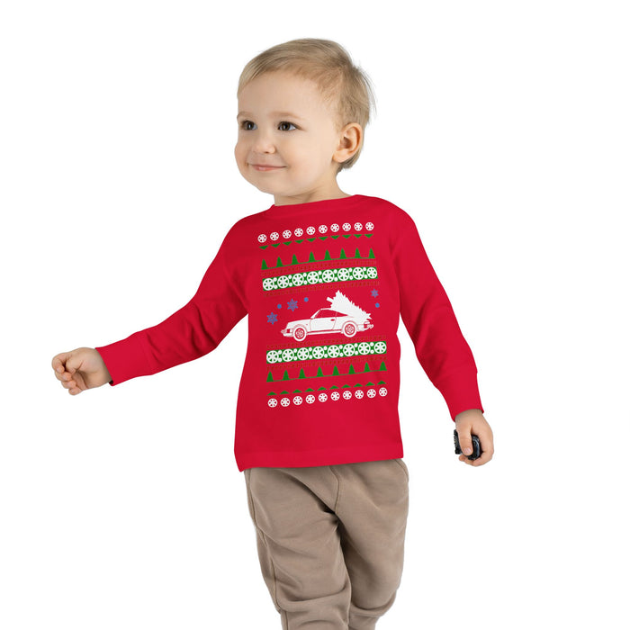 Porsche 911 turbo 930 Ugly Christmas Sweater (long sleeve t-shirt) Toddler