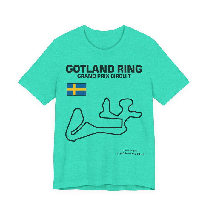 Gotland Grand Prix Circuit Track Outline T-Shirt