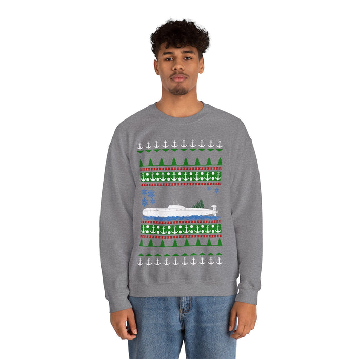 Military Russian Submarine Boat Ugly Christmas Sweater Sweatshirt for UK customers ONLY---Prints and ships from with the UK