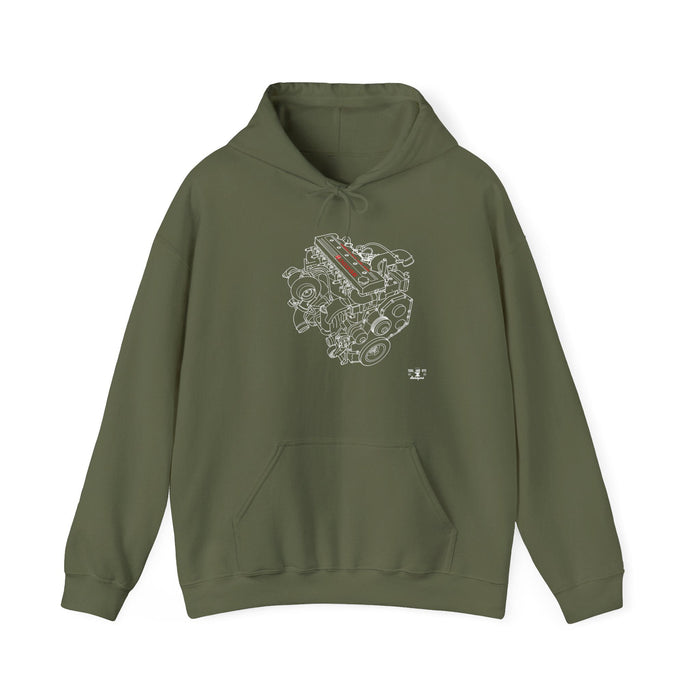 Turbo Diesel Engine Blueprint 5.9L 24 Valve Hoodie for Canadian Customers ONLY---Item prints and ships from within Canada