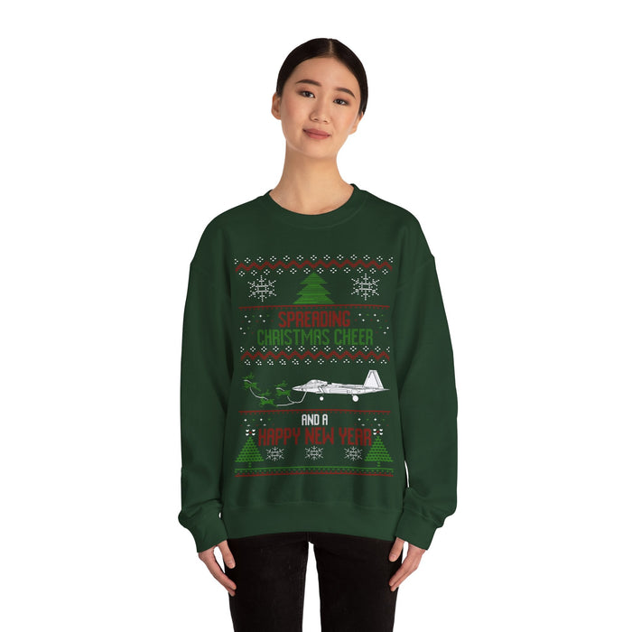 F-22 Raptor Airplane Fighter jet Ugly Christmas Sweater for European customers ONLY--Prints and ships from France