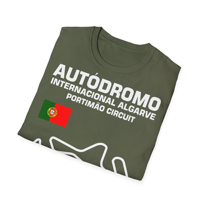 Track Outline Autodromo Internacional Algarve Portimao T-shirt for European Customers ONLY--Prints and ships from within Europe