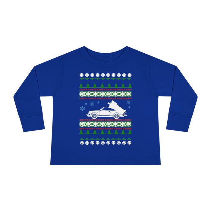 Porsche 911 turbo 930 Ugly Christmas Sweater (long sleeve t-shirt) Toddler