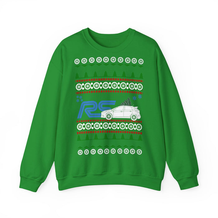 Ford Focus RS 2017+ Ugly Christmas Sweater Sweatshirt for European Customers ONLY---Prints and ships from within Europe
