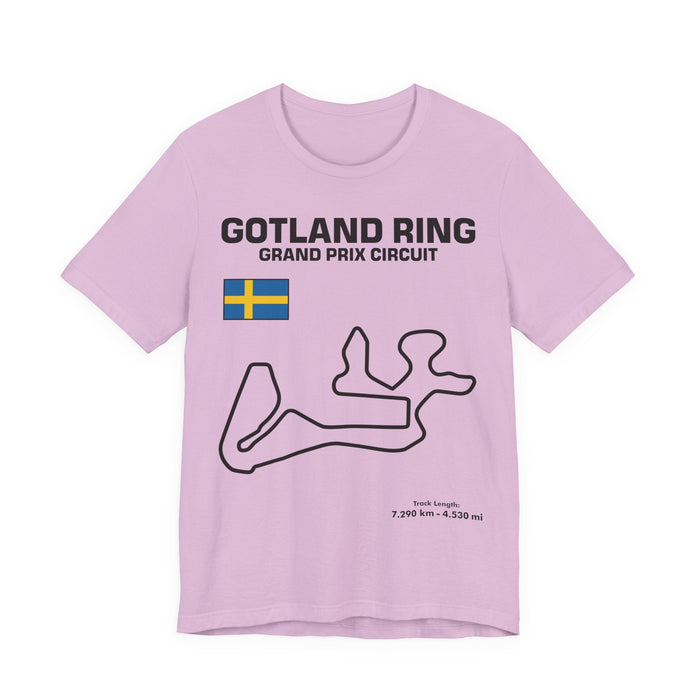 Gotland Grand Prix Circuit Track Outline T-Shirt