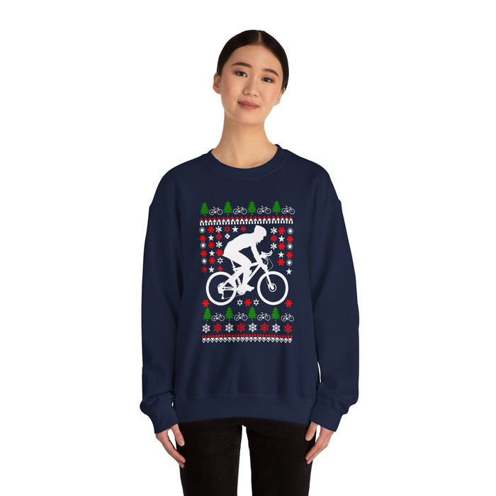 Mountain Biking Ugly Christmas Sweater Sweatshirt for Customers in Canada ONLY---This prints and ships from within Canada