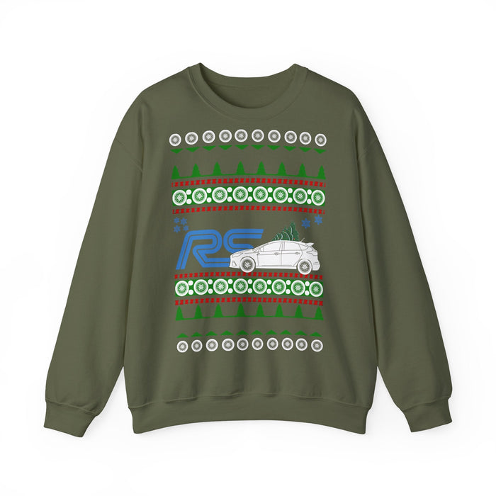 Ford Focus RS 2017+ Ugly Christmas Sweater Sweatshirt for European Customers ONLY---Prints and ships from within Europe