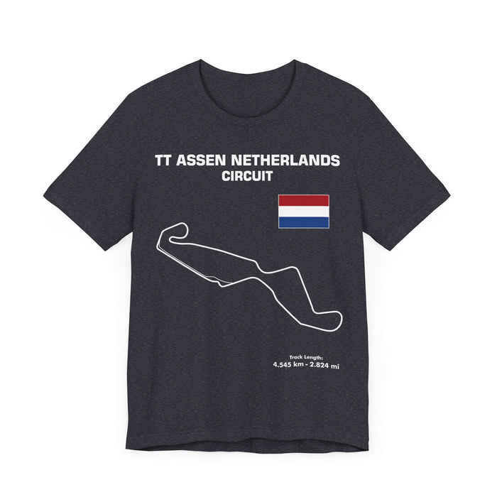 TT Assen Circuit Track Outline t-shirt for European Customers ONLY--Prints and ships from within Europe v2