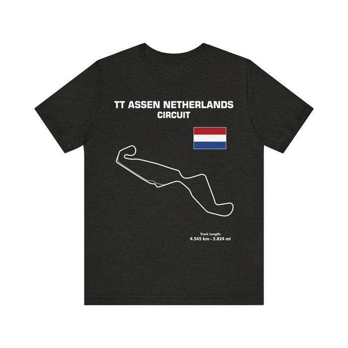 TT Assen Circuit Track Outline t-shirt for European Customers ONLY--Prints and ships from within Europe v2