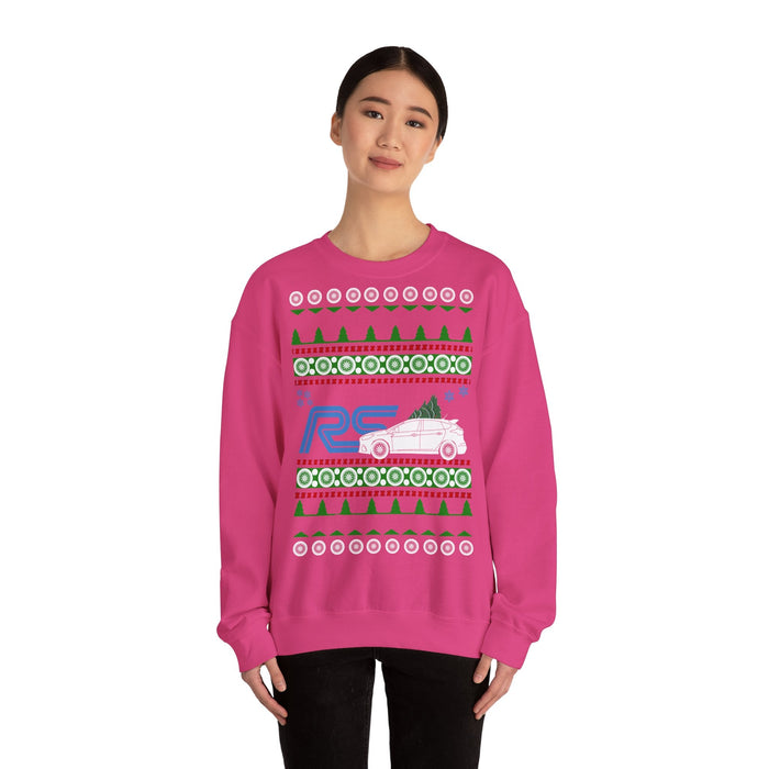 Ford Focus RS 2017+ Ugly Christmas Sweater Sweatshirt for European Customers ONLY---Prints and ships from within Europe