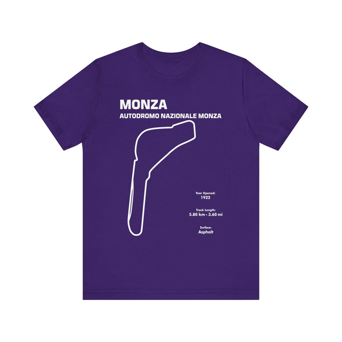 Monza Autodromo Nazionale Track Outline T-shirt for Customers Residing in CANADA ONLY---This particular shirt prints and ships from within Canada