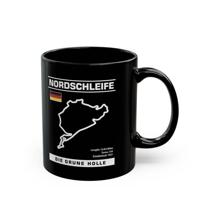Nordschleife Track Outline Mug 11 or 15 ounce Die Grune Holle