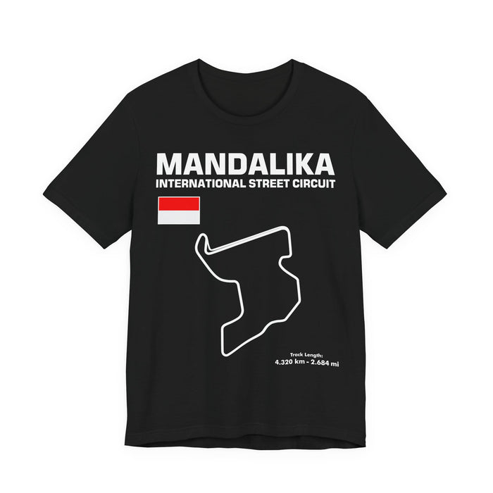 Mandalika International Street Circuit Track Outline T-shirt for European Customers ONLY-- this item prints and ships from within Europe