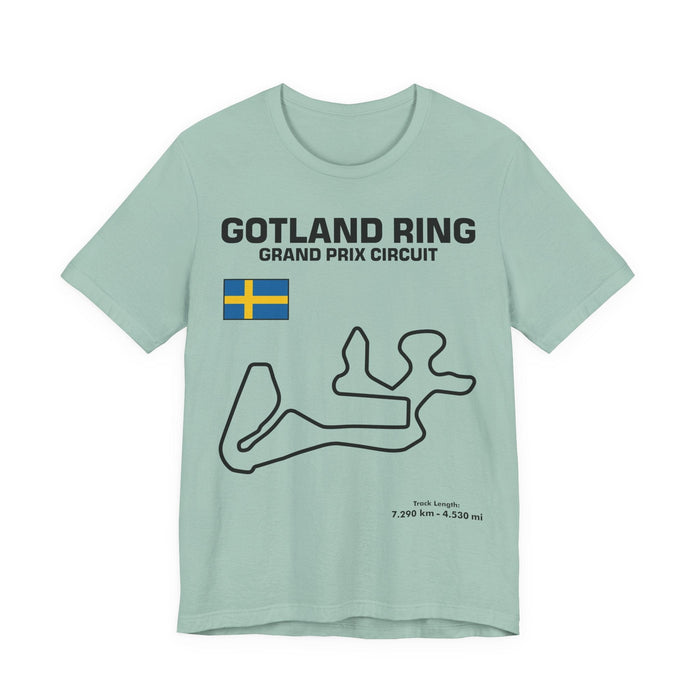 Gotland Grand Prix Circuit Track Outline T-Shirt