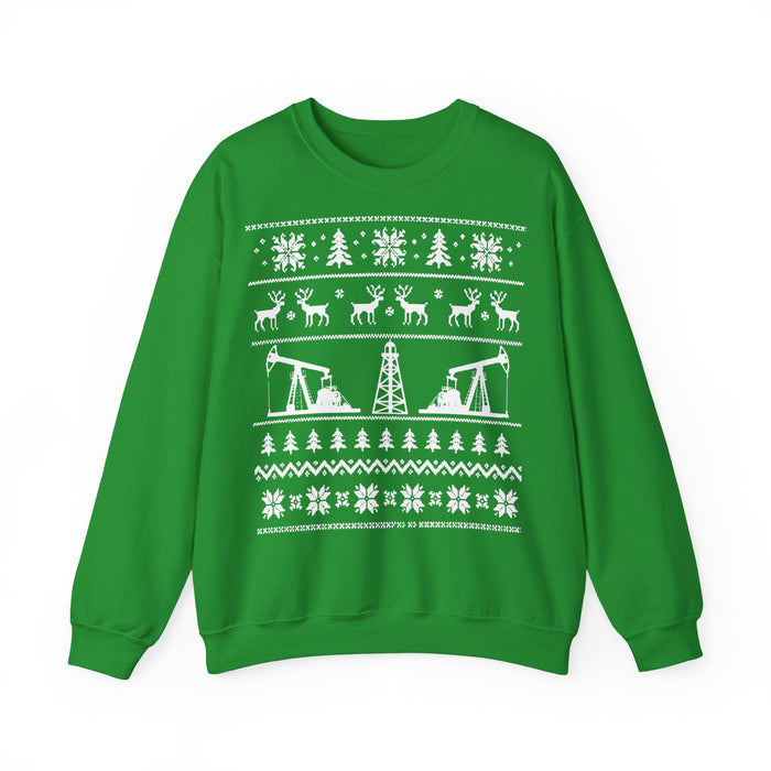 Oil Rig Ugly Christmas Sweater for European Customers ONLY---Prints and ships from with Germany