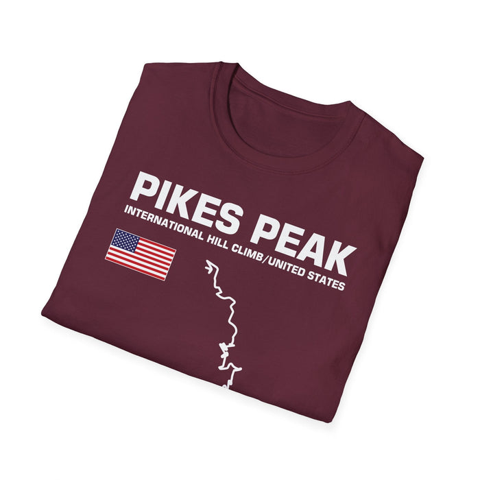 Track Outline Pike's Peak Hill Climb T-shirt (for European Customers ONLY--This product prints and ships from within Germany)