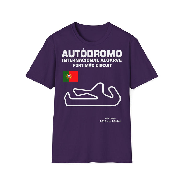 Track Outline Autodromo Internacional Algarve Portimao T-shirt for European Customers ONLY--Prints and ships from within Europe