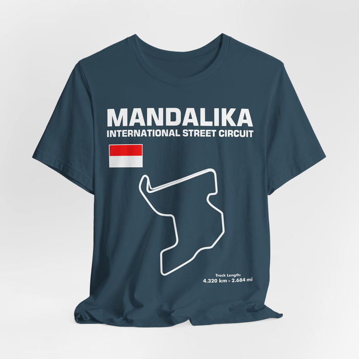 Mandalika International Street Circuit Track Outline T-shirt for European Customers ONLY-- this item prints and ships from within Europe