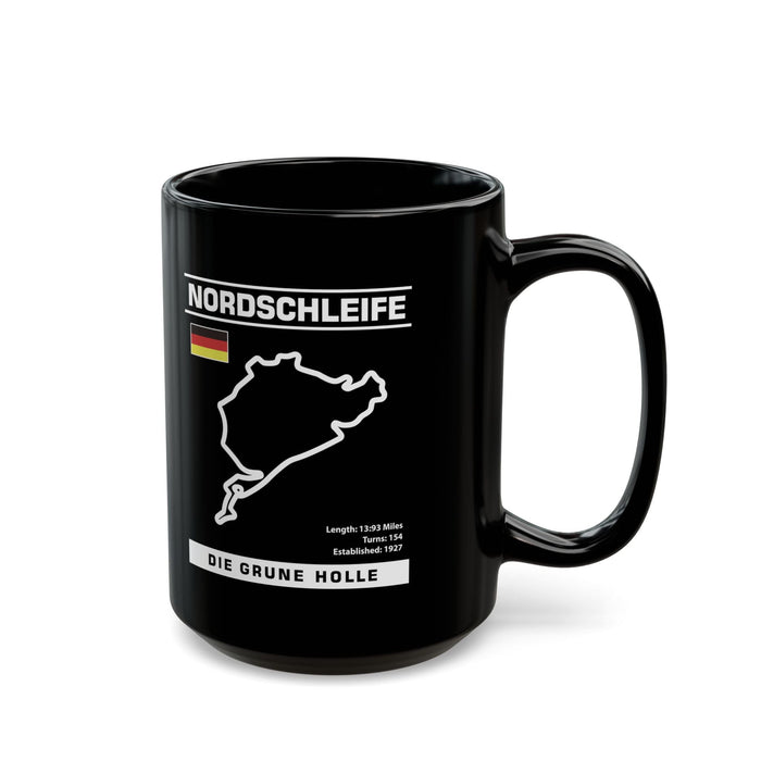 Nordschleife Track Outline Mug 11 or 15 ounce Die Grune Holle