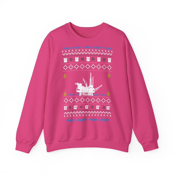 Off Shore Oil Rig Ugly Christmas Sweater for European Customers ONLY---Prints and ships from within Germany