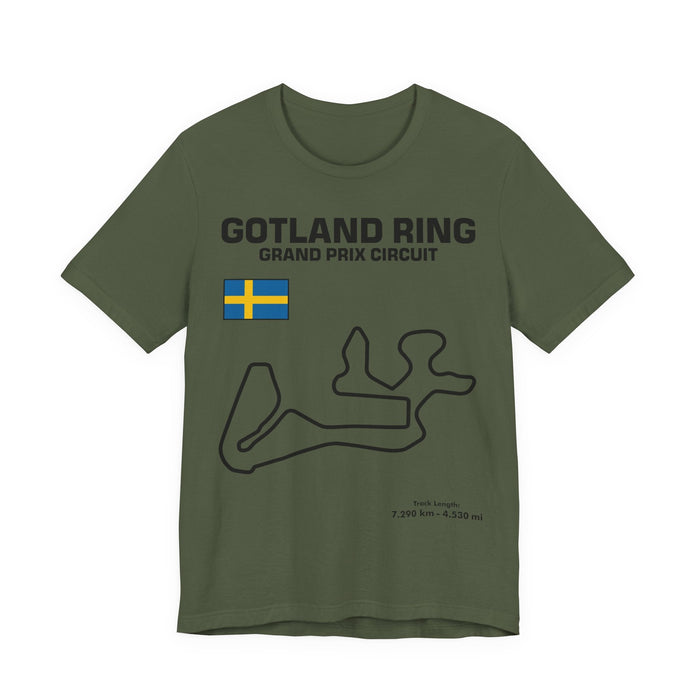 Gotland Grand Prix Circuit Track Outline T-Shirt