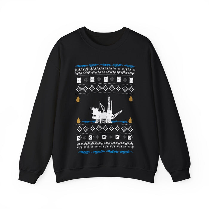 UK Ocean Oil Rig Ugly Christmas Sweater Jumper