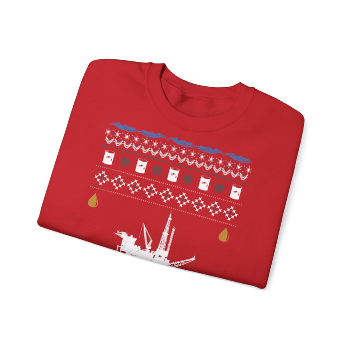 Off Shore Oil Rig Ugly Christmas Sweater for European Customers ONLY---Prints and ships from within Germany