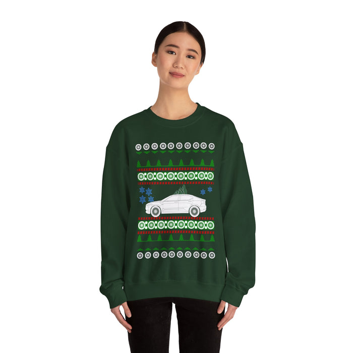 Electric Car like a Polestar 2 ugly christmas sweater sweatshirt for Canadian Customers ONLY--prints and ships from within Canada
