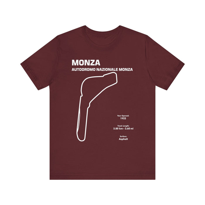Monza Autodromo Nazionale Track Outline T-shirt for Customers Residing in CANADA ONLY---This particular shirt prints and ships from within Canada