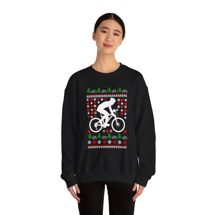 Mountain Biking Ugly Christmas Sweater Sweatshirt for Customers in Canada ONLY---This prints and ships from within Canada