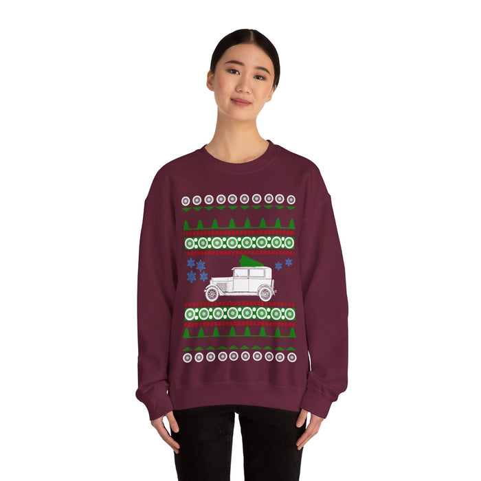 Ford Model A Ugly Christmas Sweater Sweatshirt Jumper for European Customers ONLY--This will print and ship from within Europe