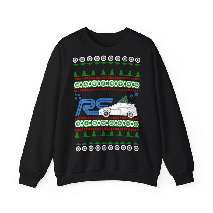 Ford Focus RS 2017+ Ugly Christmas Sweater Sweatshirt for European Customers ONLY---Prints and ships from within Europe