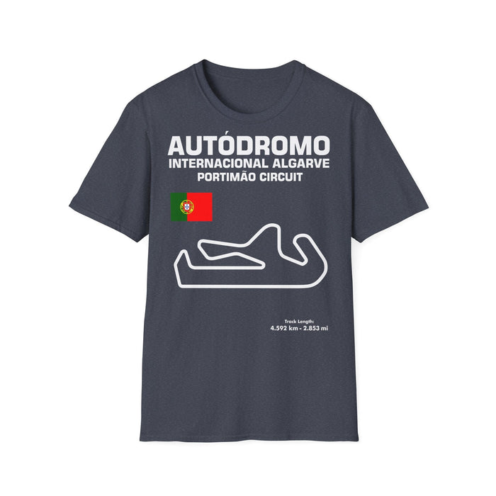 Track Outline Autodromo Internacional Algarve Portimao T-shirt for European Customers ONLY--Prints and ships from within Europe