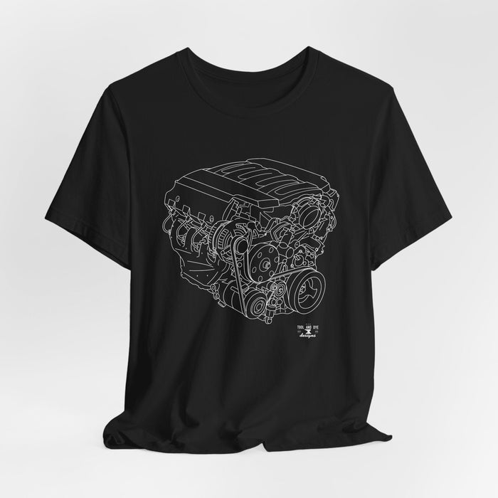 V8 Engine Outline T-Shirt — LT1 V8 Tee--for customers in Australia or New Zealand ONLY---Prints and ships from Australia
