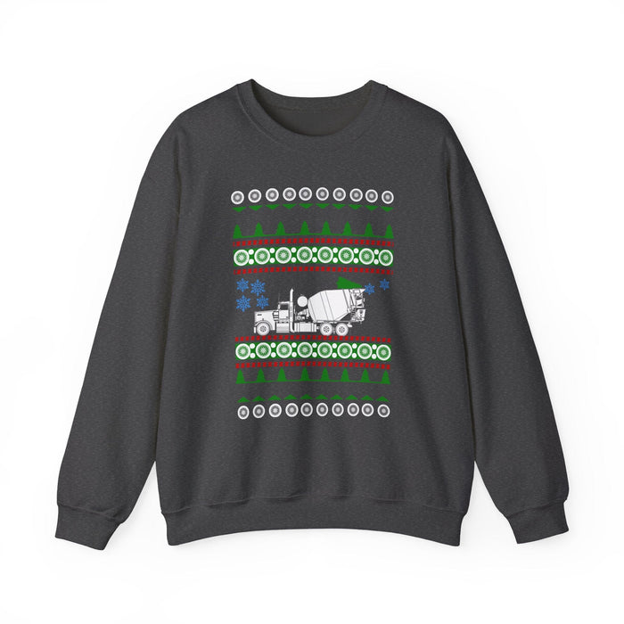 Cement Mixer Truck Ugly Christmas Sweater For Canadian Customers ONLY---Prints and ships from within Canada--more colors