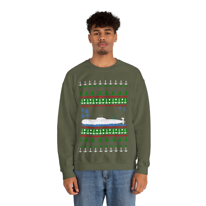 Military Russian Submarine Boat Ugly Christmas Sweater Sweatshirt for UK customers ONLY---Prints and ships from with the UK