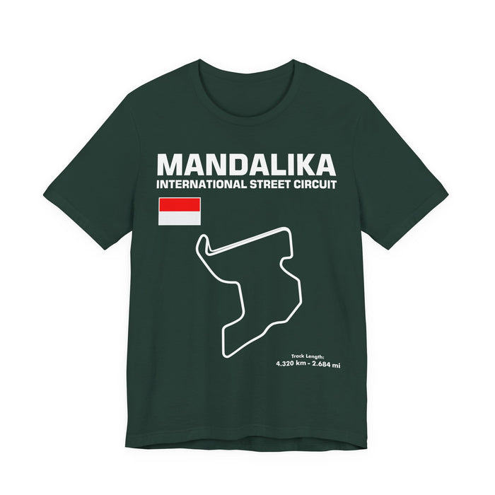 Mandalika International Street Circuit Track Outline T-shirt for European Customers ONLY-- this item prints and ships from within Europe