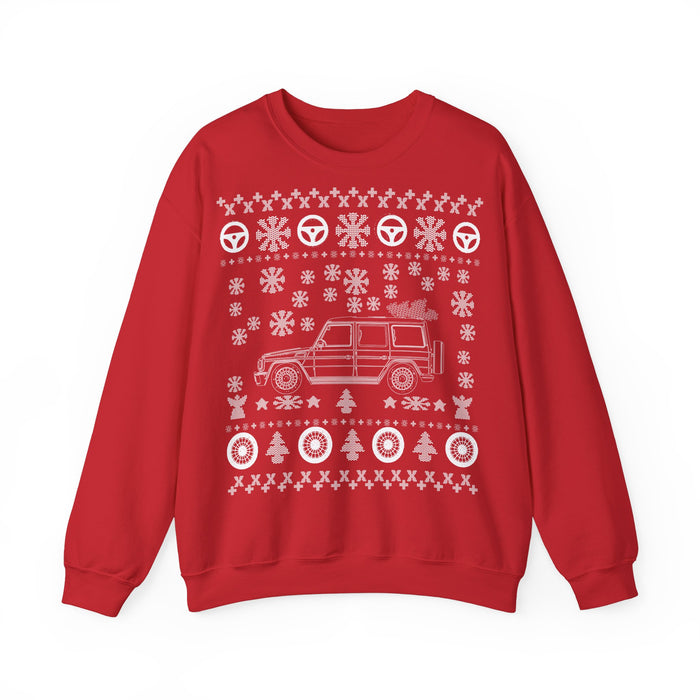 Mercedes G-wagon G-500 Ugly Christmas Sweater Sweatshirt for European customers ONLY (prints and ships from Germany)