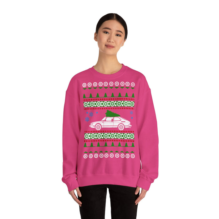 Early Saab 900 Ugly Christmas Sweater Sweatshirt for European Customers ONLY--This prints and ships from within Europe