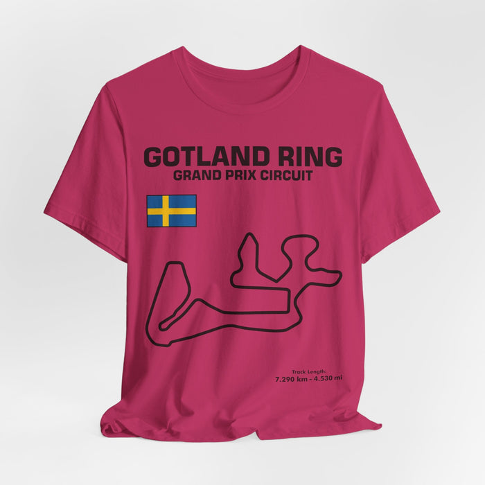 Gotland Grand Prix Circuit Track Outline T-Shirt